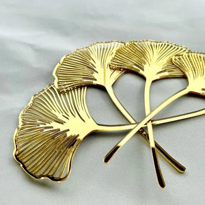 Gold Acrylic Ginkgo Leaf