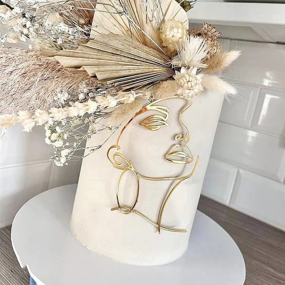 Cake Topper - GOLD FACE 1