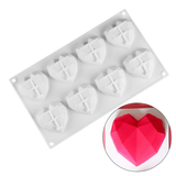 Geometric Heart Treat Silicone Mold (8)