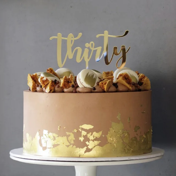 THIRTY Birthday Topper- gold