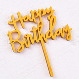 Mini Acrylic Cake Topper- GOLD