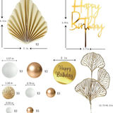 Paper Fan Cake Topper Set