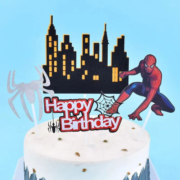 Spiderman Cake Topper Set