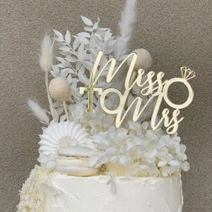 MISS to MRS Cake Topper