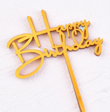 Mini Acrylic Cake Topper- GOLD
