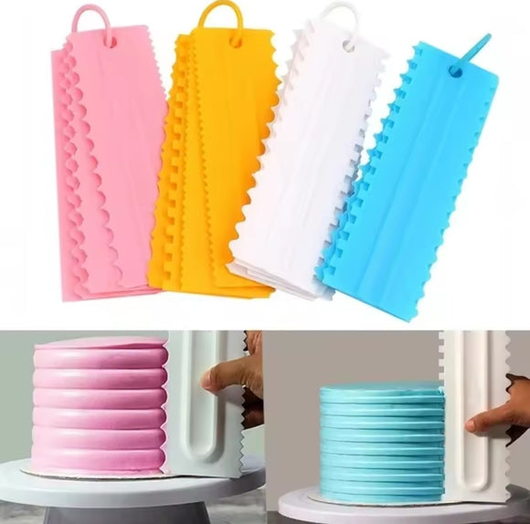 Plastic Cake Comb Set