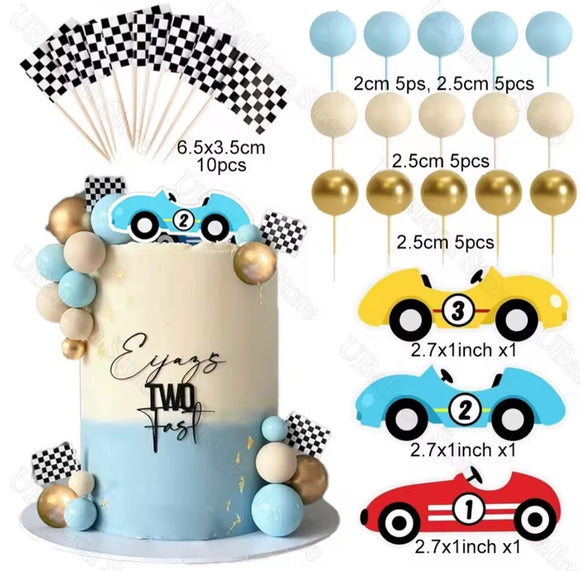 Race Car Cake Topper Set