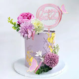Flower Cake Topper Set
