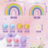 Rainbow Cake Topper Set