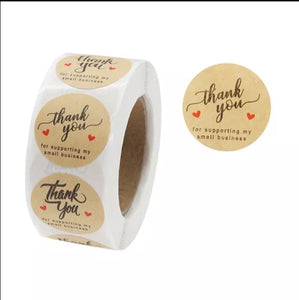 1" Thank You Stickers (100)