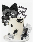 Paper Fan Cake Topper Set