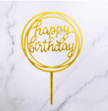 Mini Acrylic Cake Topper- GOLD
