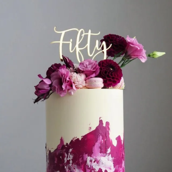 FIFTY Birthday Topper- gold