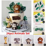 Jungle Animals Cake Topper Set