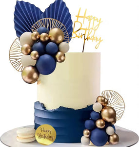 Paper Fan Cake Topper Set