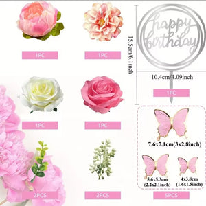 Flower Cake Topper Set