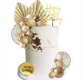 Paper Fan Cake Topper Set