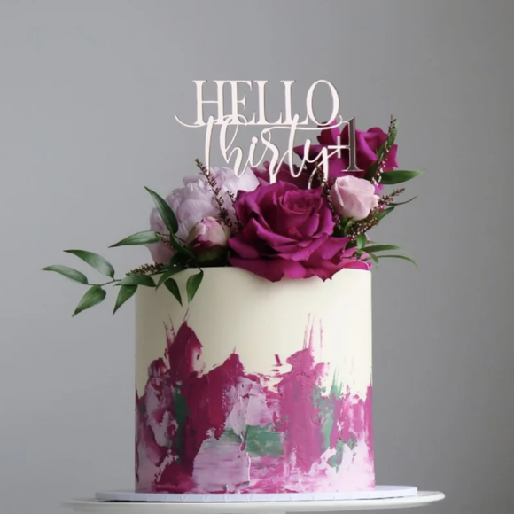THIRTY+1 Birthday Topper- rose gold