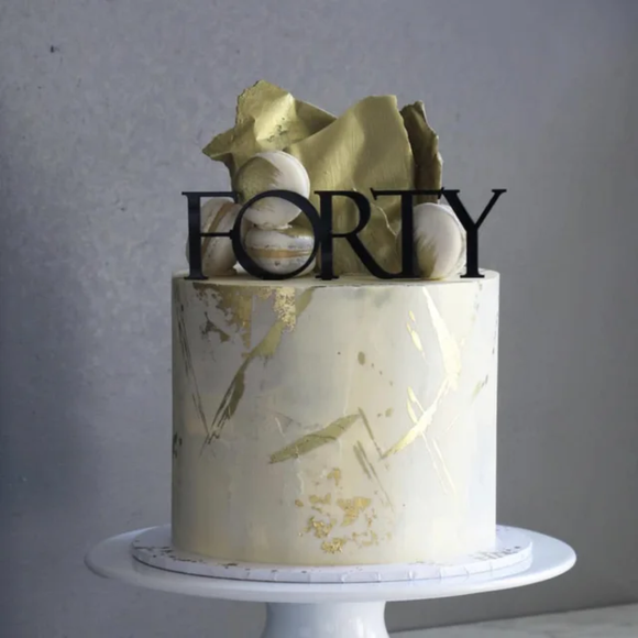 FORTY Birthday Topper- black