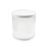 10” Clear w/ White Round Box- 12" HIGH