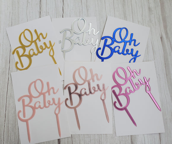 Oh Baby Acrylic Topper