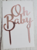 Oh Baby Acrylic Topper