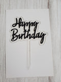 Happy Birthday Acrylic Topper -Pastels