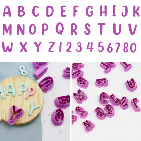 Alphabet and number cutter set