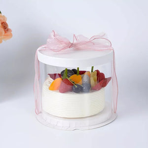 10" Clear Round Box- 6.5" HIGH