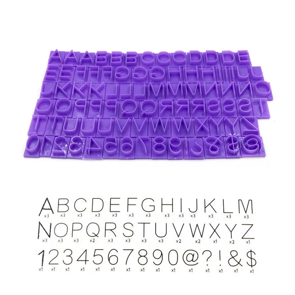 87 Pcs/Set Numbers And Letters Stamp