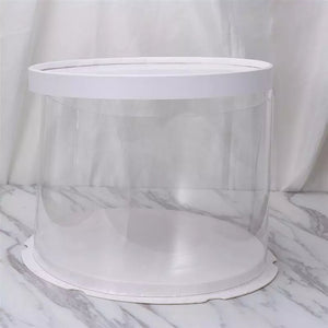 8" Clear Round Box- 6.5" HIGH