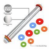 17" Stainless Steel Adjustable Rolling Pin