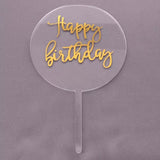 Happy Birthday Acrylic Cake Topper