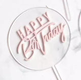 Happy Birthday Acrylic Topper 4