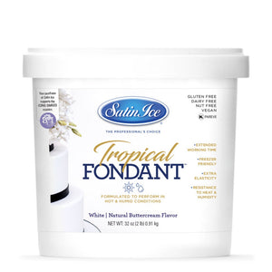 Satin Ice TROPICAL FONDANT - White 2lb